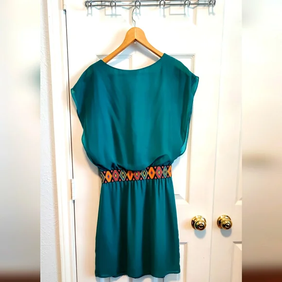 L8teR | Dresses | Womens Turquoise Casual Dress Medium Size | Poshmark